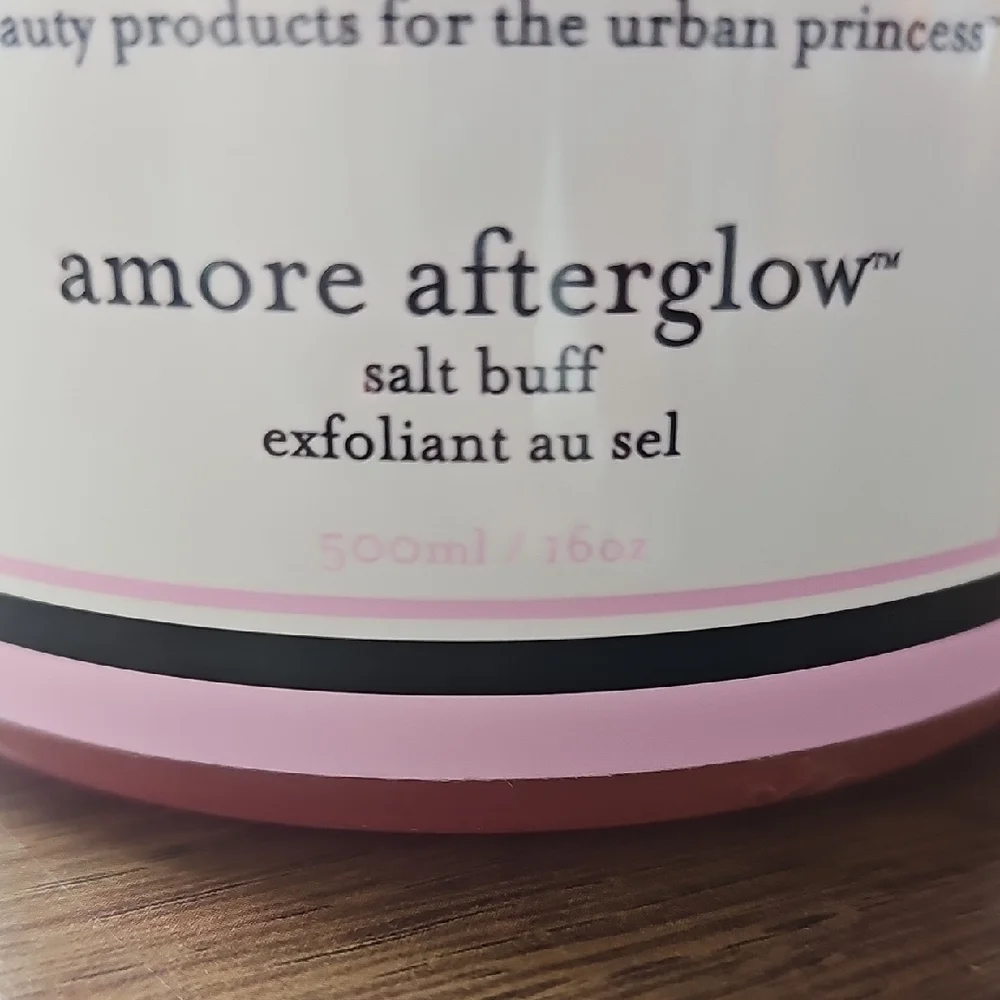 New Principessa Amore Afterglow Salt Buff Exfoliant Dead Sea Salt Scrub Sealed